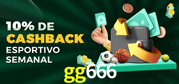 10% de bônus de cashback na gg666