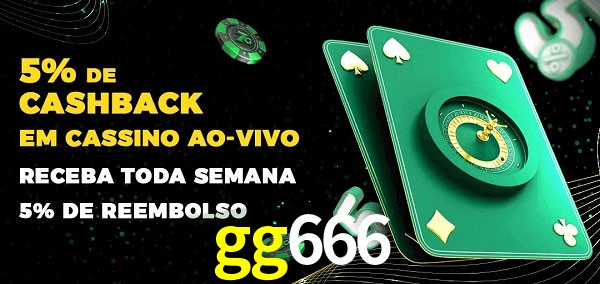 Promoções do cassino ao Vivo gg666